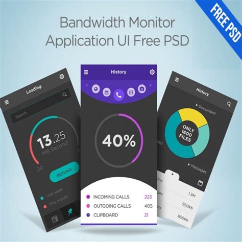 Bandwidth Monitor Application UI - Design Anything