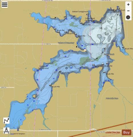 Arcadia Lake Fishing Map | Nautical Charts App