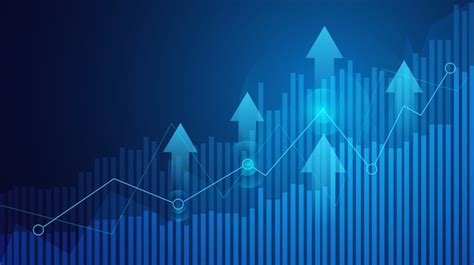 Premium Vector | Business candle stick graph chart of stock market investment trading on blue ...