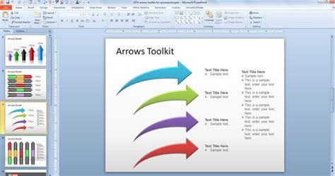 Free Arrows Toolkit for PowerPoint Presentations (free download)