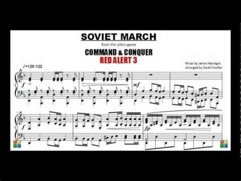 Red Alert 3 - Soviet March - sheet music (piano solo+duet) Chords - Chordify