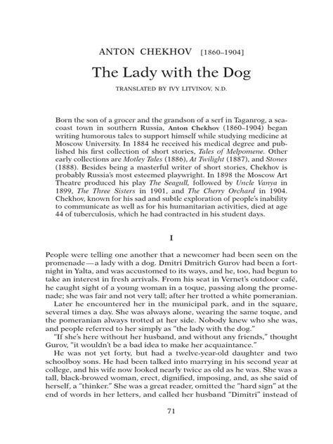 The Lady With The Dog | PDF | Anton Chekhov