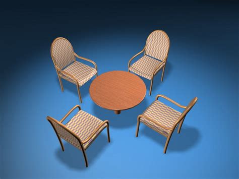 Outdoor dining furniture sets 3d model 3D Studio,3ds max files free download - CadNav