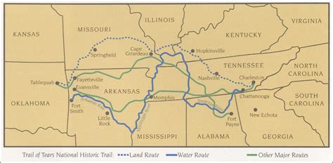 Map: Trail of Tears National Historic Trail