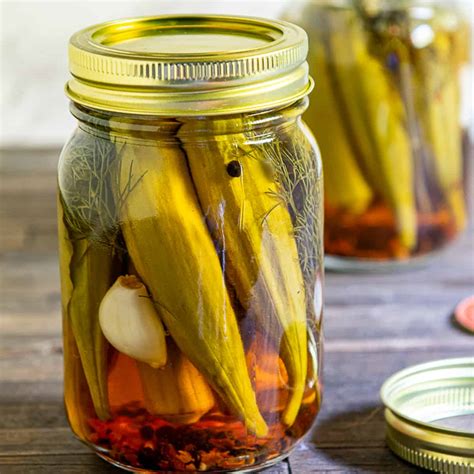 Refrigerator Pickled Okra Recipe - Biscuits & Burlap