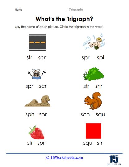 Trigraphs #4 Worksheet - 15 Worksheets.com