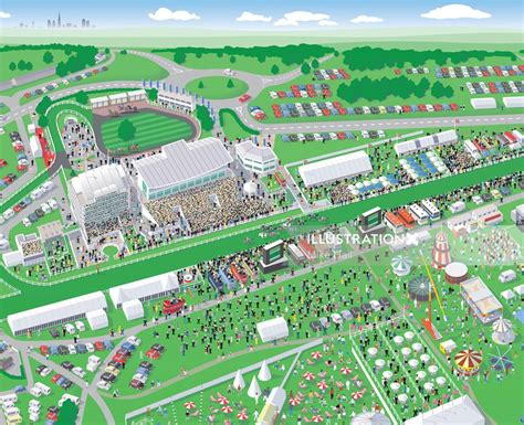 Epsom Racecourse Map | Illustration by Mike Hall