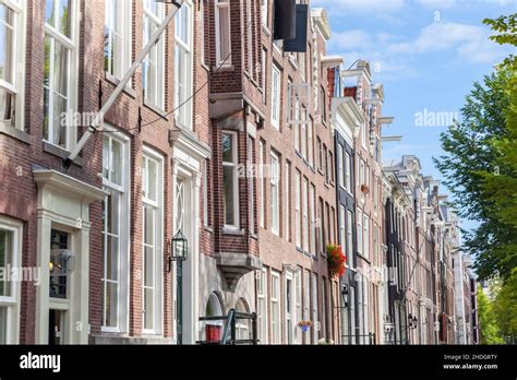 facade, row houses, amsterdam, facades, row house, amsterdams Stock Photo - Alamy