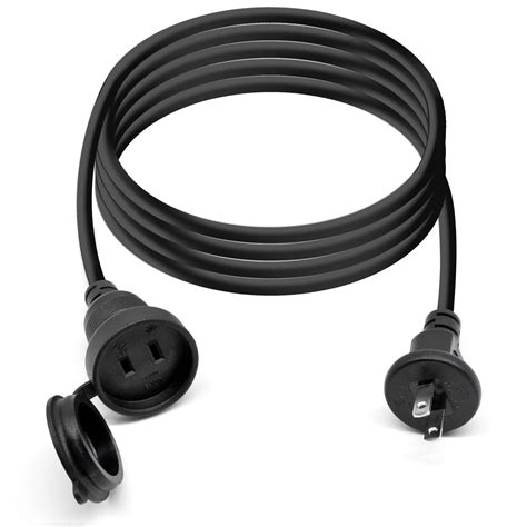 Power Extension Cord 10ft/3M 125V 7.5A Waterproof Home Outdoor Extension Cable (Black) - Walmart.com