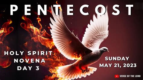 Day 3 of Novena to the Holy Spirit - Pentecost Novena 2023 | Daily Prayer - YouTube