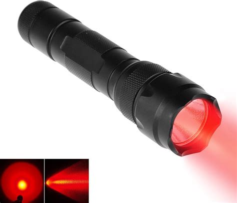 BESTSUN WF-502B Tactical Flashlight CREE Red LED 3.7-18v High Lumens ...