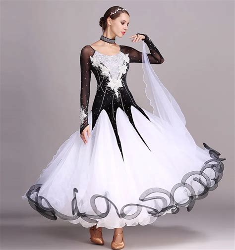 Ballroom dance competition dress velvet standard dresses modern dance ...