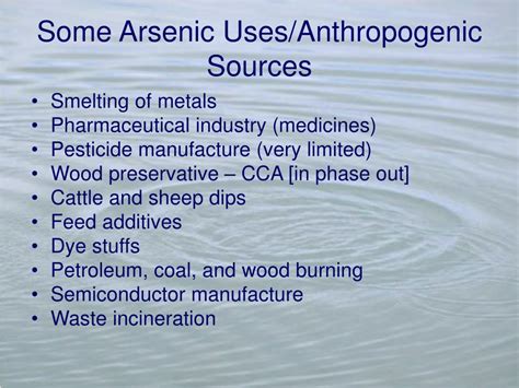 PPT - Arsenic in the Environment: Health Effects and Risk Assessment PowerPoint Presentation ...