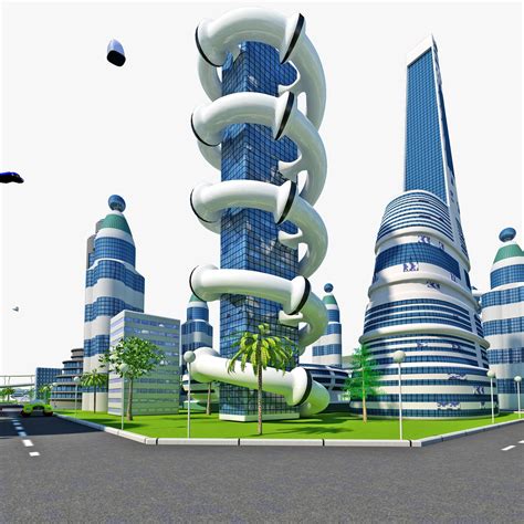 Futuristic City 3D Model #AD ,#Futuristic#City#Model | Futuristic city, Future city, Futuristic