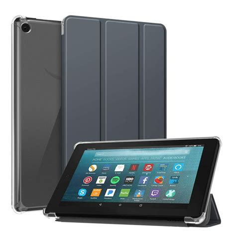 Fintie Slim Case for All-New Amazon Fire 7 Tablet (9th Generation, 2019 Release),Translucent ...