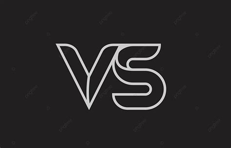 Combining The Vs Logo With Black And White Alphabet Letters Vector, Black, Symbol, Alphabet PNG ...