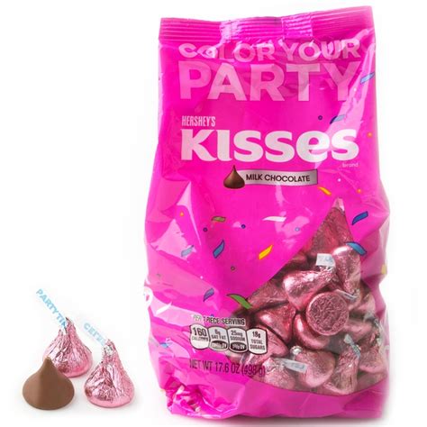 Pink Hershey's Kisses - 17.6 oz Bag • Chocolate Candy Delights • Bulk Chocolate • Oh! Nuts®