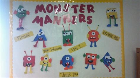 Monster Manners | Monster theme classroom, Daycare crafts, Classroom themes