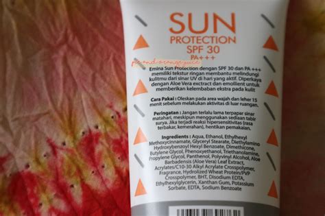 Orange Juice and Pie: Emina Sun Protection SPF 30 Review dan Pentingnya Sunscreen