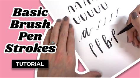 Basic Brush Pen Strokes Tutorial - YouTube