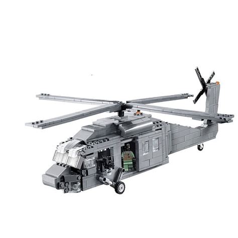 UH-60 Black Hawk Helicopter Soldiers Minifigures Lego Compatible Black Hawk Helicopter Toy