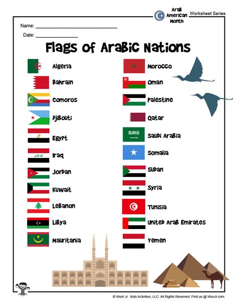 Arab League Country Flags Activity Sheet Arabic Flags | sexiezpix Web Porn