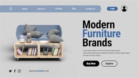 Premium PSD | A website for a modern furniture brands.