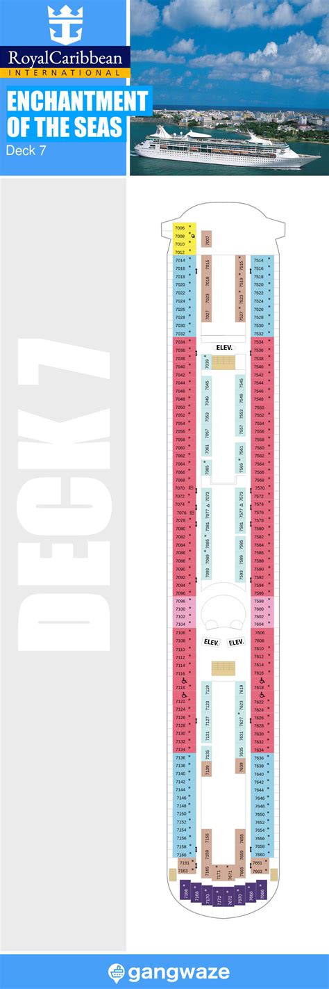 Enchantment of the Seas Deck 7 - Activities & Deck Plan Layout