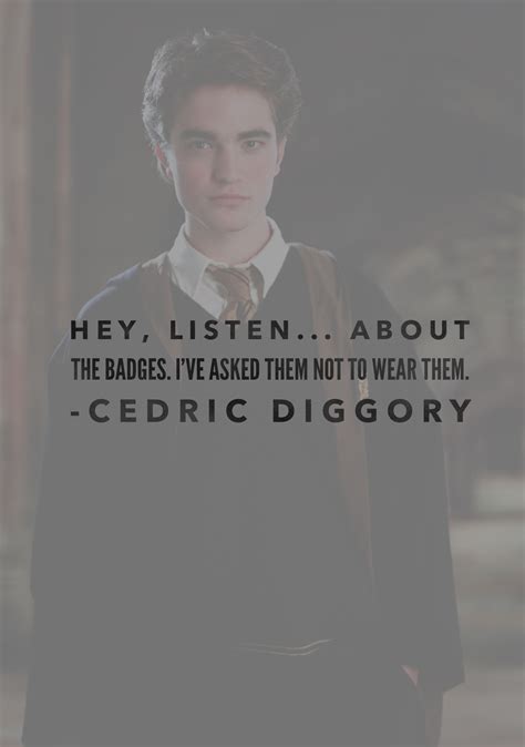 harry potter character quote • cedric diggory