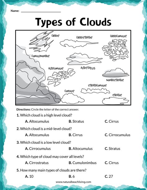 Clouds Activities for Kindergarten and Types of Clouds Activities - Natural Beach Living