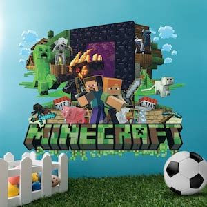 Peel and Stick Minecraft Wall Decal Video Games Wall Sticker Steve ...