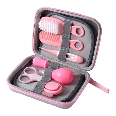 8Pcs/set Portable Baby Nail Clipper Comb Brush Set Health Care Kit Infant Grooming Care Nail ...