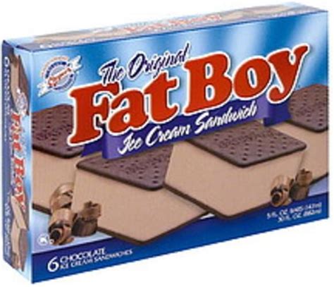 FatBoy Chocolate Ice Cream Sandwiches - 6 ea, Nutrition Information | Innit