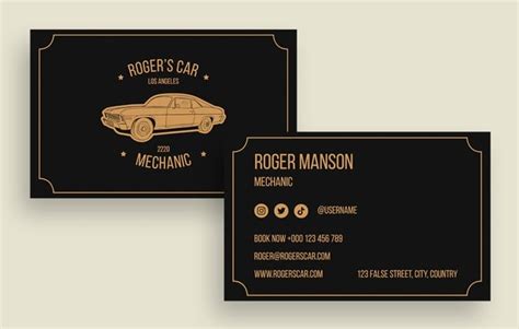 Free Mechanic Business Cards Templates to edit | Wepik