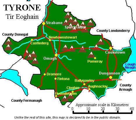 County Tyrone: Map and other information