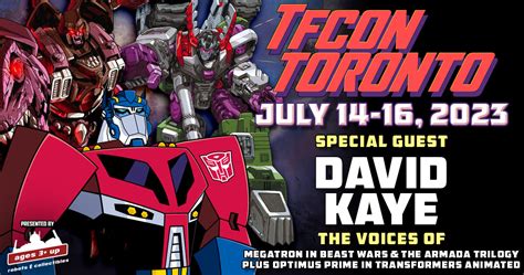 Transformers voice actor David Kaye to attend TFcon Toronto 2023