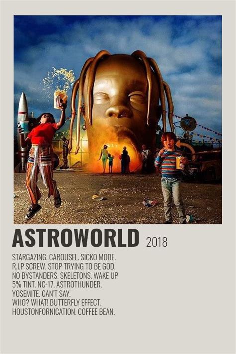 Travis Scott Astroworld Poster | Music poster, Music poster design, Minimalist music