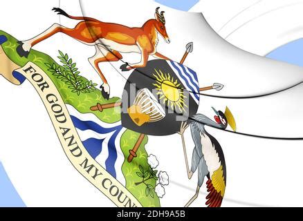 3D Uganda Coat of Arms. 3D Illustration Stock Photo - Alamy