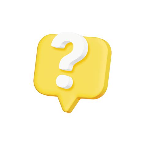 Yellow 3D question mark icon sign or ask FAQ and QA answer solution information. 3d faq icon ...