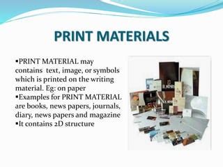 Print and non print materials | PPT