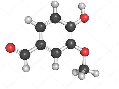 Chemical structure of Vanillin — Stock Photo © lculig #33747237