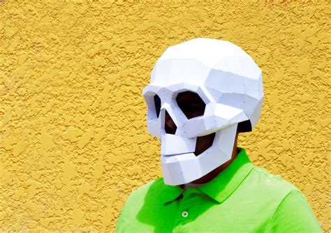 DIY Skull Mask. Skull mask Halloween Masks papercraft | Etsy