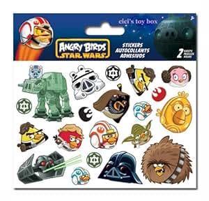 Amazon.com: Angry Birds Star Wars Stickers, 20 Stickers w/Chewbacca/Obi ...