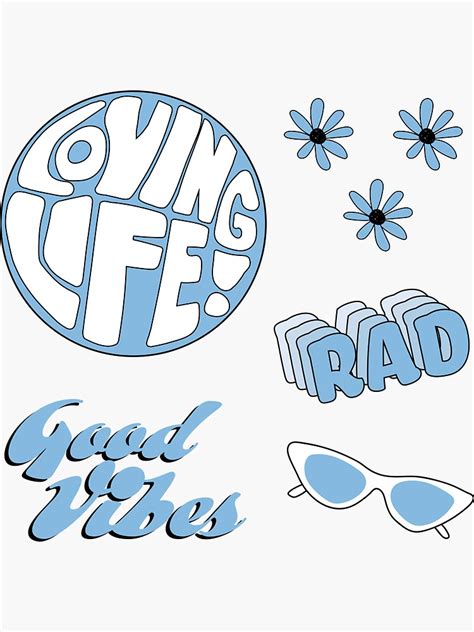 Light Blue Sticker Pack - pretty and inspirational! Sticker by The ...