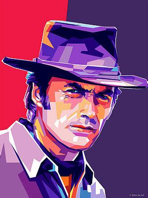 Clint Eastwood pop art by Stars on Art | Stars on art, Pop art, Pop art portraits