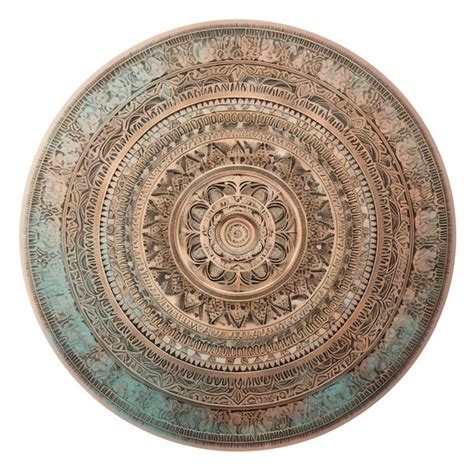 Premium AI Image | A decorative plate with a circle design on it