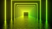 4k Futuristic Neon Ultraviolet Fluorescent Light Tunnel Loopable ...