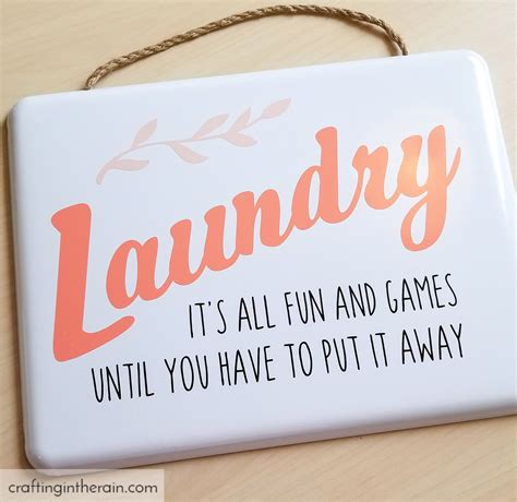 Funny Laundry Room Sign - Crafting in the Rain