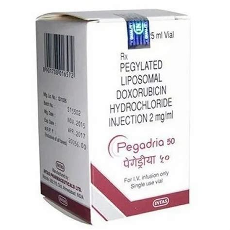 Pegadria 50 Mg Pegylated Liposomal Doxorubicin Hydrochloride Injection ...