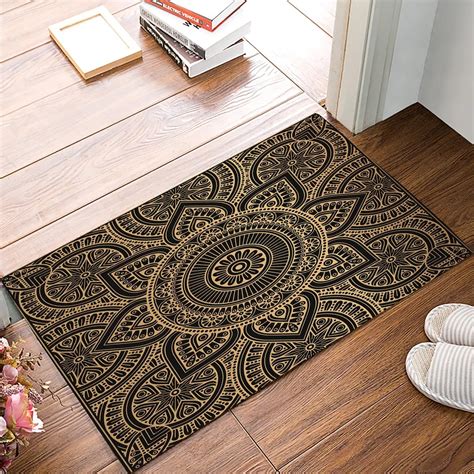 Vintage Mandala Pattern Door Mats Kitchen Floor Bath Entrance Rug Mat ...